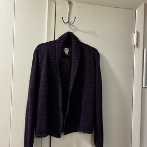 Chico's Deep Purple Cardigan Sweater